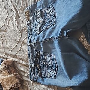 Vintage Silver Tuesday MID baby boot jeans size plus 24 33 length